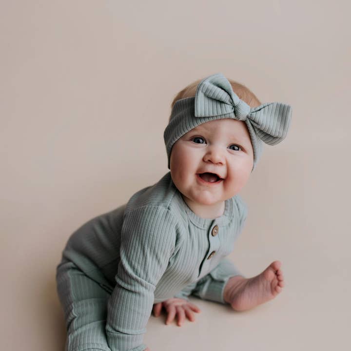 Three Little Tots - Wholesale Jumpsuit - Baby - Baby Ribbed Playsuit with Pockets and Bow29