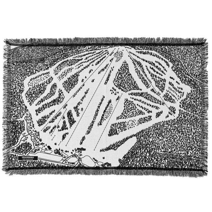 Cranmore, Manta do Mapa de Trail New Hampshire por atacado de Benoit's Design Co.