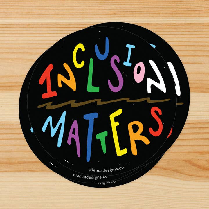 Inkludering frågor regnbåge klistermärke för wholesale av Bianca's Design Shop