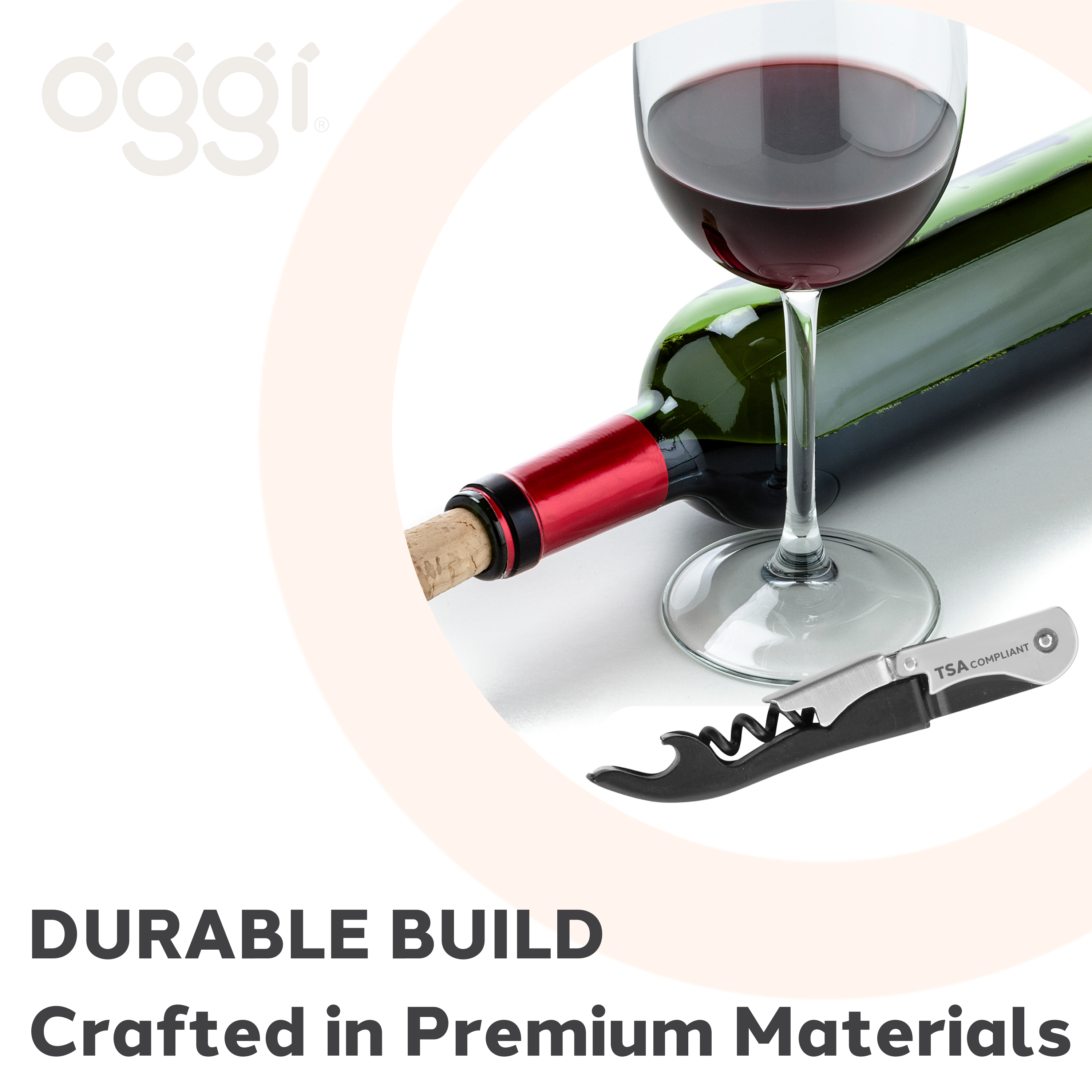 Oggi – wholesale Bottle/wine opener – Waiter's Corkscrew - TSA Compliant3