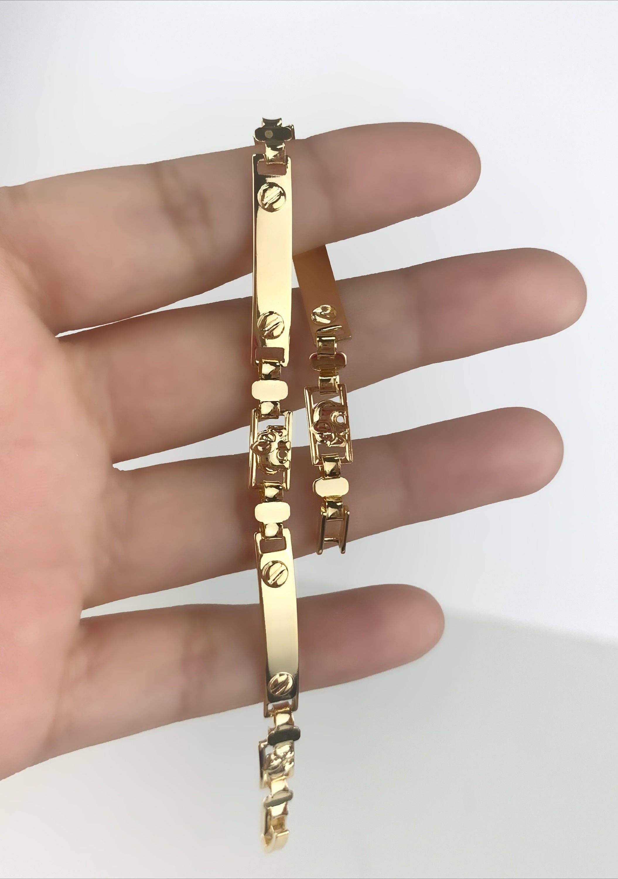 DIJU Jewelry - Wholesale  - 18k Gold Filled ID Slave Elephants Link Wholesale Jewelry Supplies4