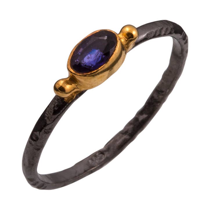 Demure Iolite Band Ring for wholesale by Saraswati Imports