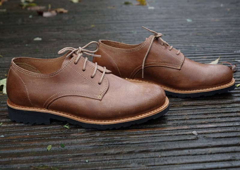 By The Mountain - Portuguese Handmade Footwear - Wholesale Derby Shoes - Men's - Annapurna Leather Derby Lace-up Shoes - Natural5