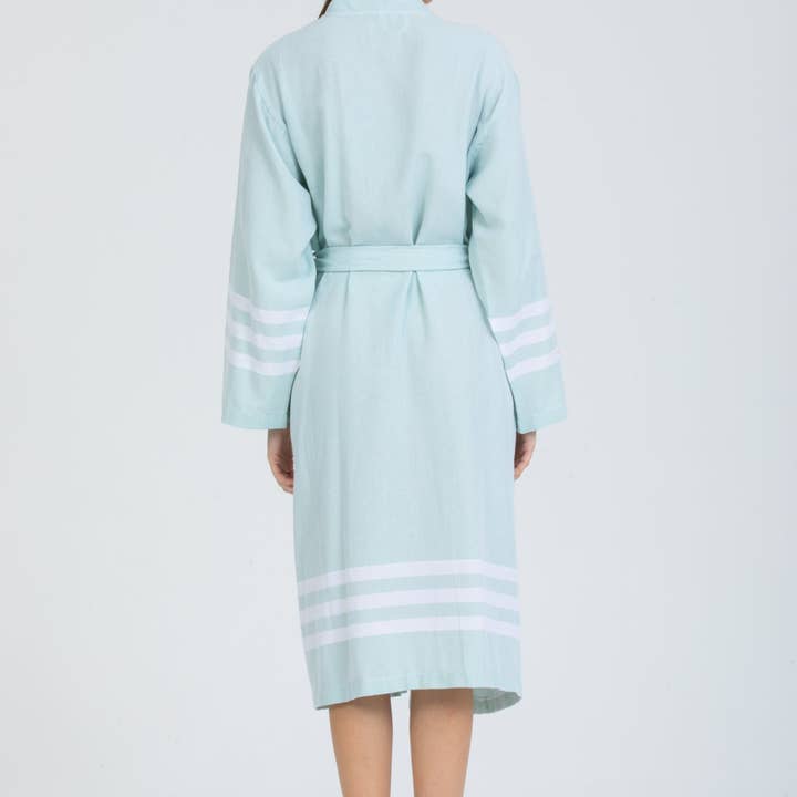 Peignoir Layen en coton pour femme, menthe pour la vente par PESHCE
