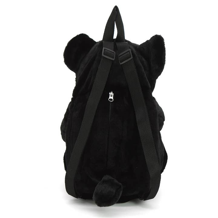 COMECO INC – Großhandel Rucksack – Damen – Black Bear Plüschrucksack