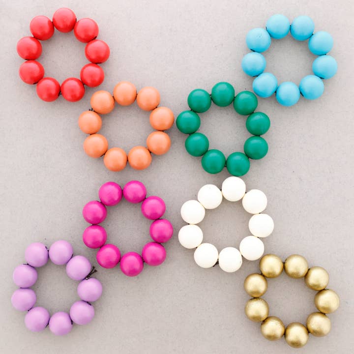 Sonata – Pulseira de missangas por atacado – Pulseira de Bolas de Madeira com Elástico3