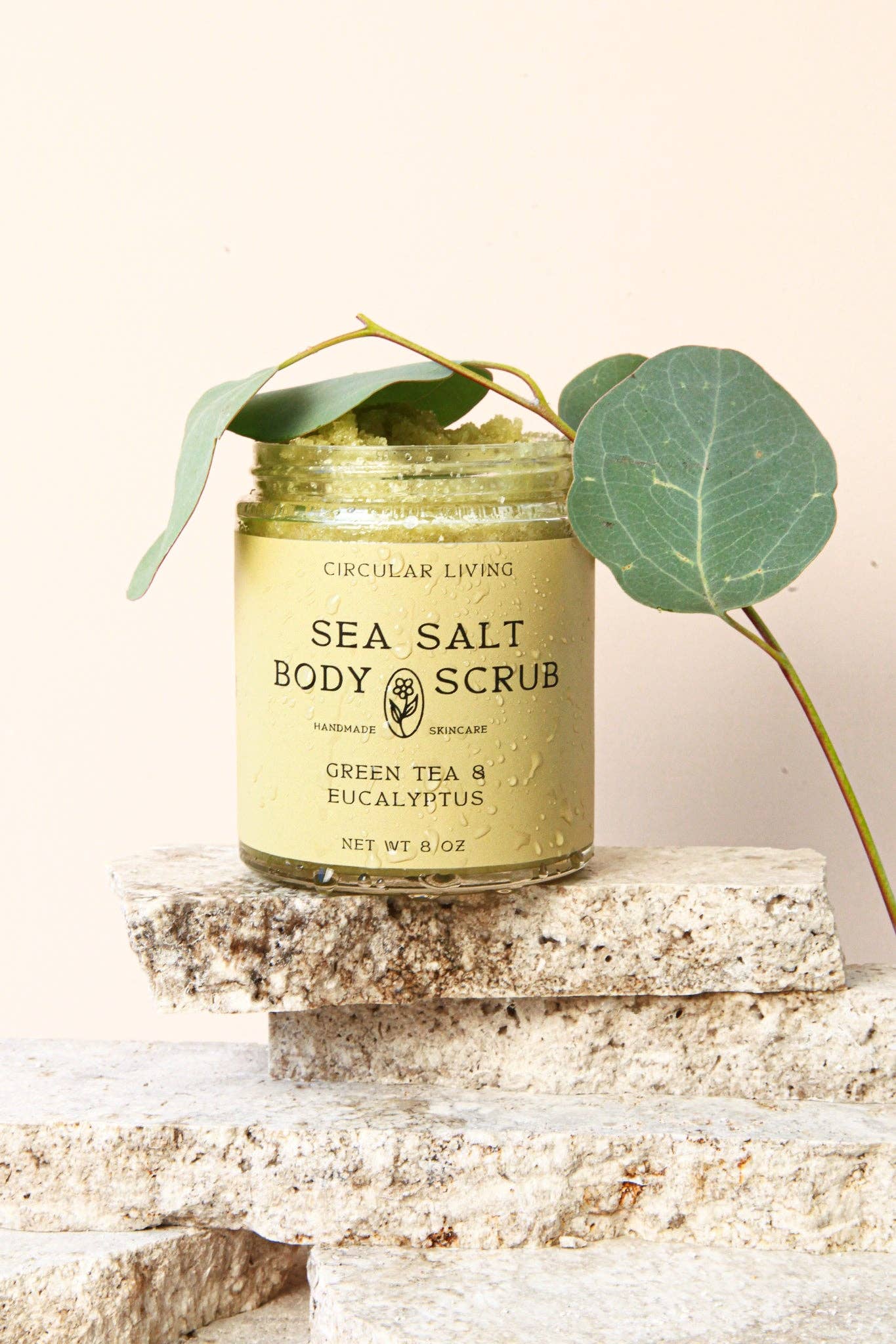 Circular Living - Wholesale Body Scrub/Exfoliant - Sea Salt Body Scrub, Green Tea & Eucalyptus2