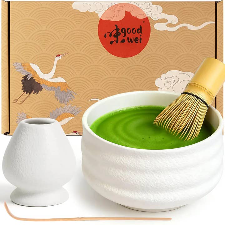 Matcha-set "Miyuki" 80 met houder voor wholesale door good wei