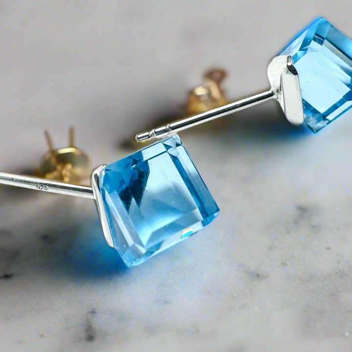 Janine’s Jewelry Design - Wholesale Stud/Post Earrings - Crystal Ice Cube Stud Earrings1