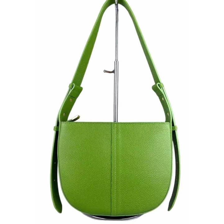 JIJOU CAPRI - Wholesale Crossbodytas - Dames - MINEOG Groene Italiaanse Leren Schoudertas JIJOU CAPRI