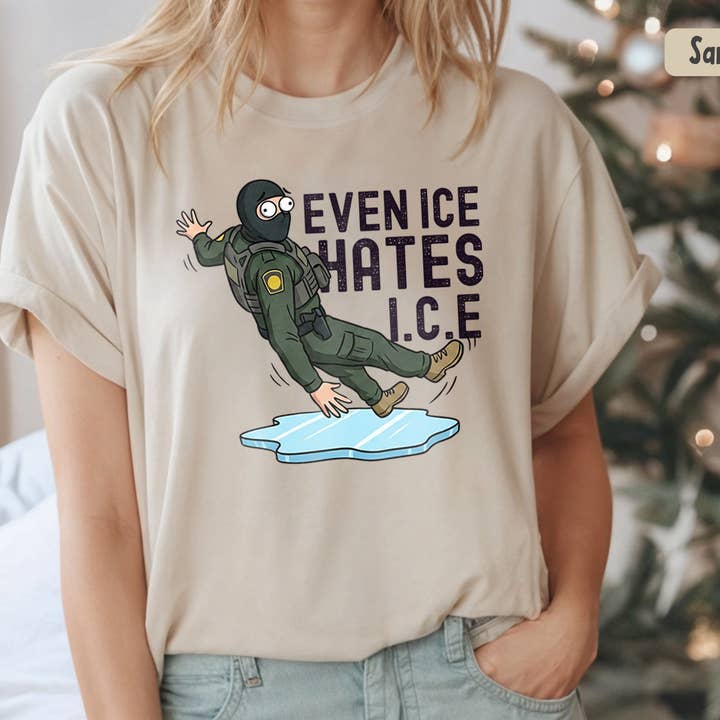 Funny Even Ice Hates I.C.E Tee Human Rights Protest Shirt for wholesale by Vivtrek