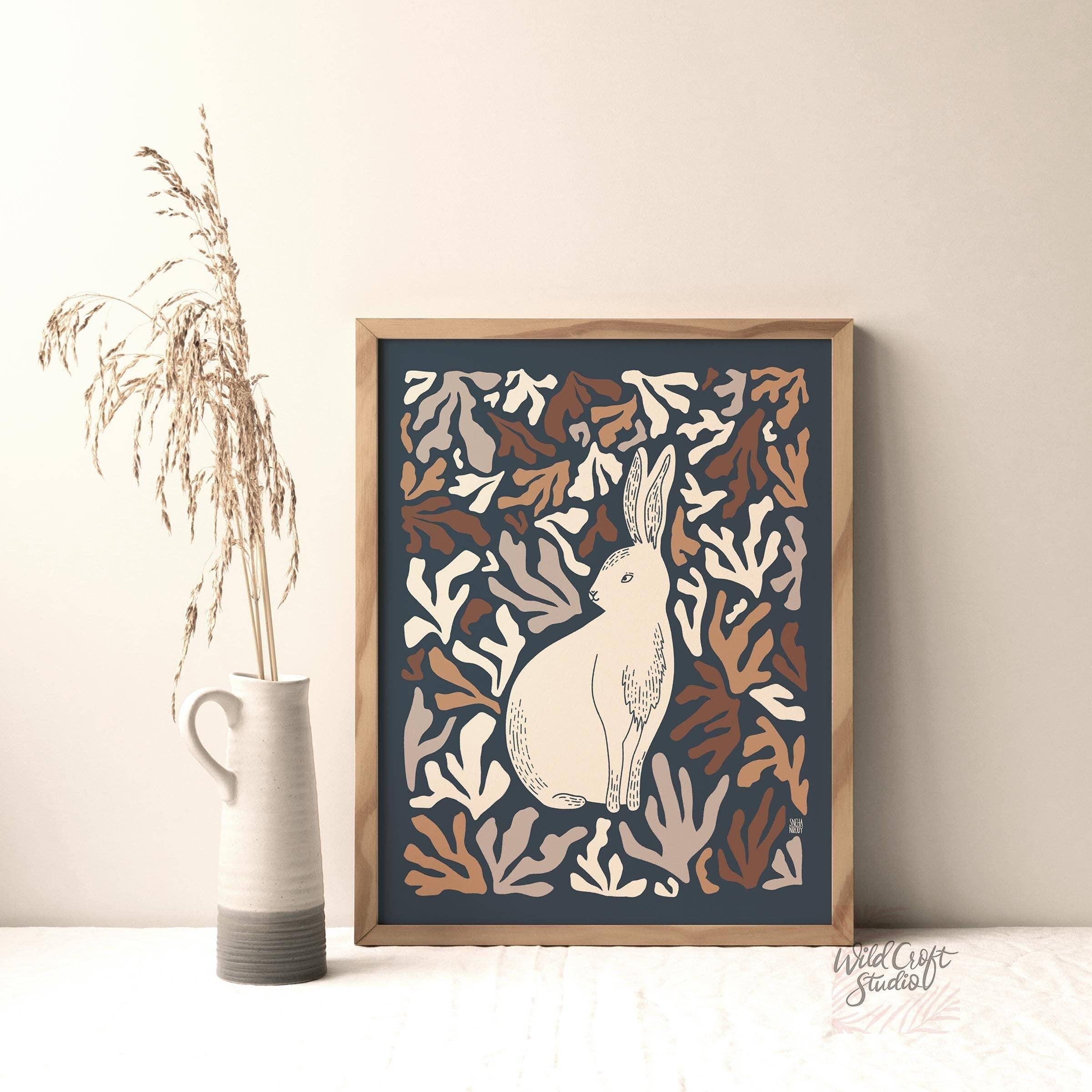 Wild Croft Studio - Wholesale Art Print - Darling Bunny (Muted) Art Print1