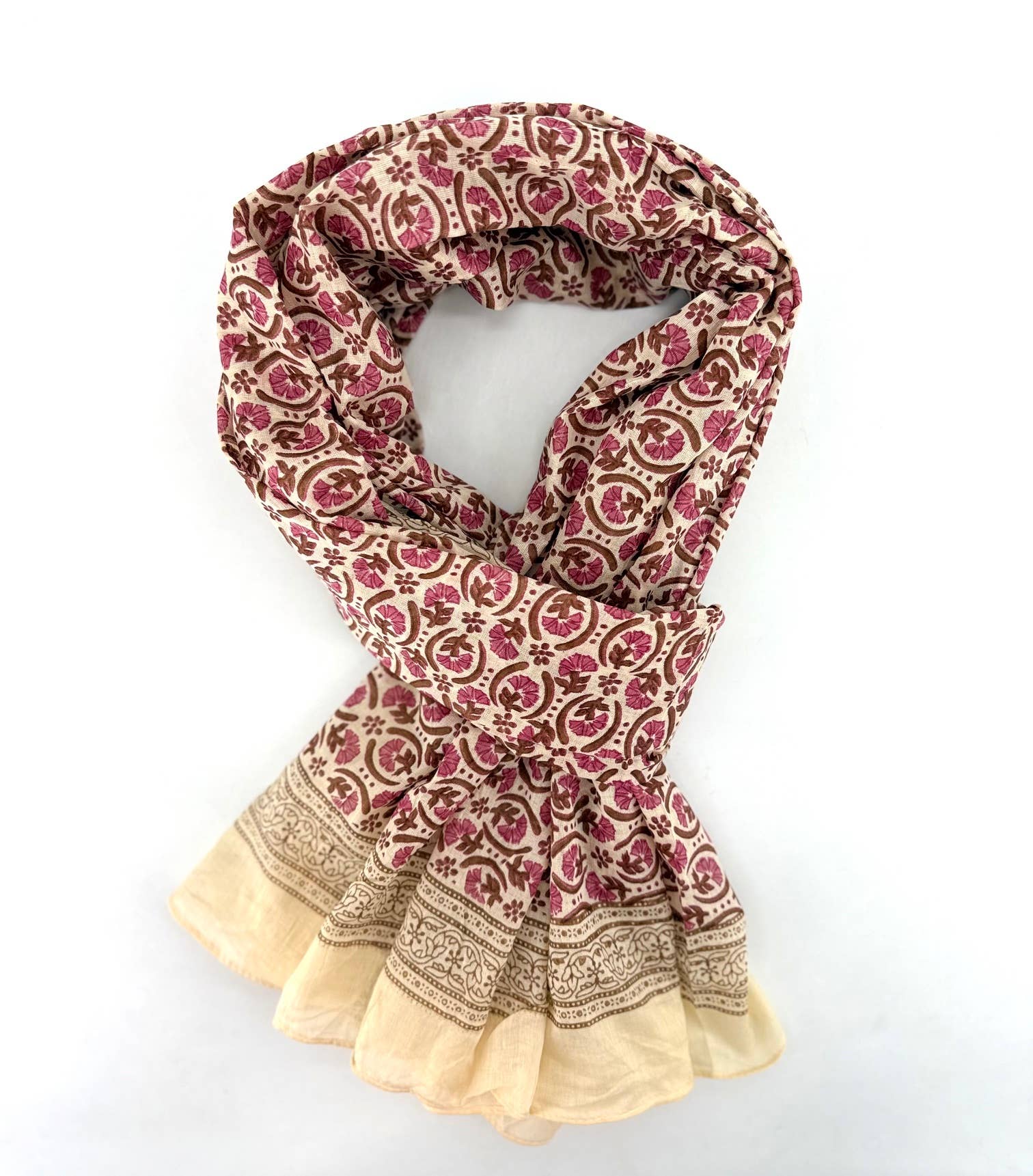 Maison Unik Accessoires - Wholesale Head Scarf - Women's - Printed pareo scarf – 100% Indian blockprint cotton1