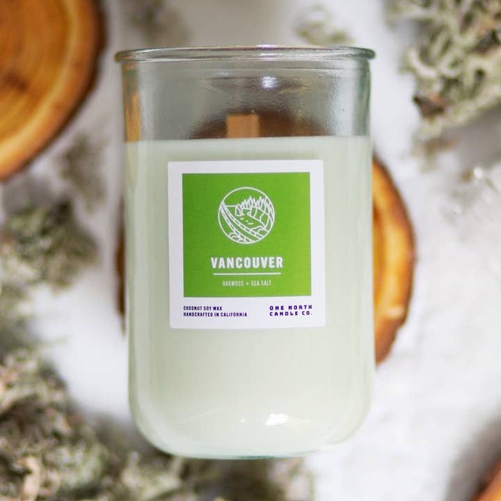 Vancouver reiskaars (eikenmos | zeezout) voor wholesale door One North Candle Company