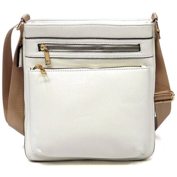 MiMi Wholesale - Wholesale Crossbody Bag - Women's - AD1238 Front Zippered Crossbody Bag