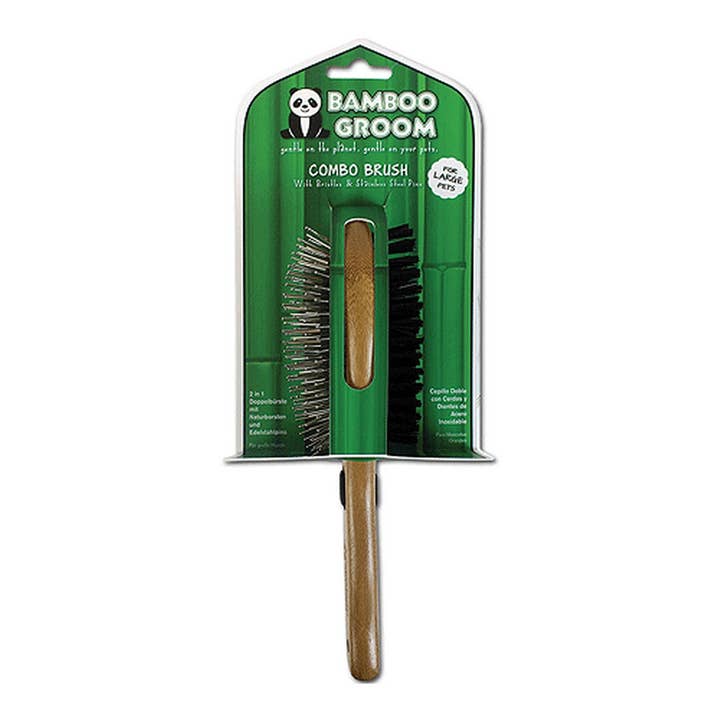 King Wholesale Pet Goods - Wholesale Pet Brush - Cat/Dog - Alcott Bamboo Groom Combo Brush L0
