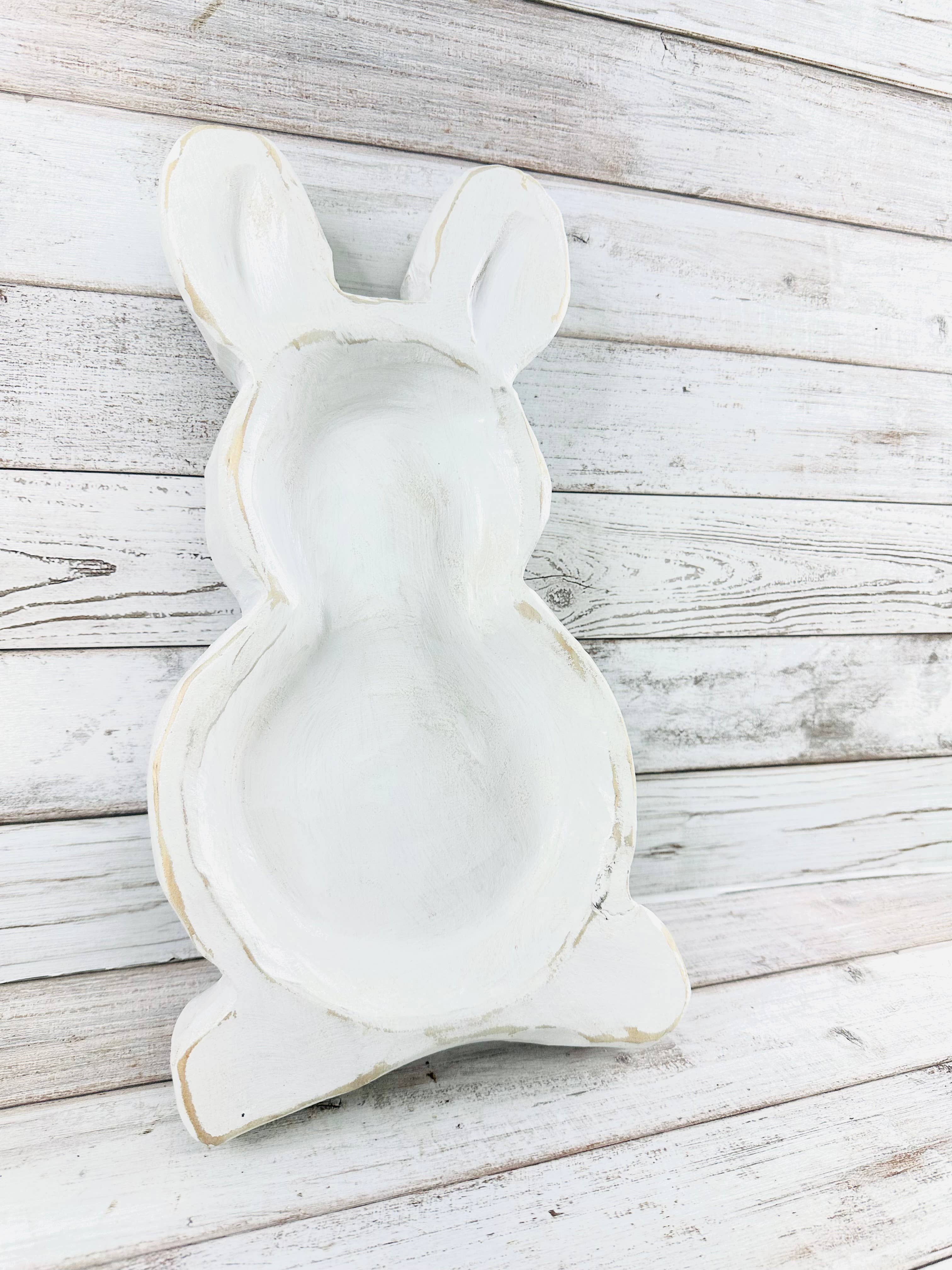 VALENTINA IMPORTS INC - Wholesale Candle Holder - Easter Rabbit Dough Bowl  Candle Ready 12
