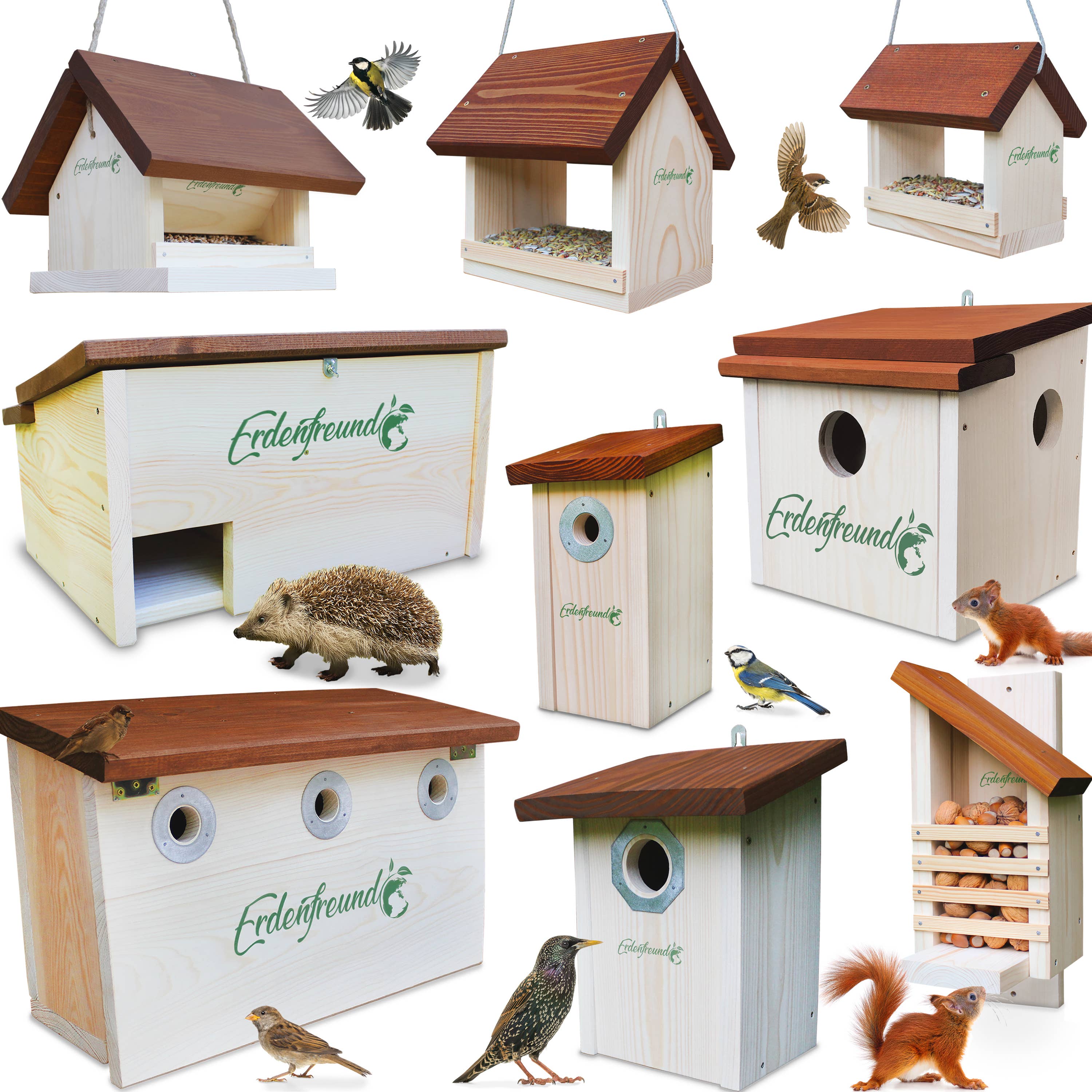 Erdenfreund - Venta al por mayor Casita para pájaros - ERDENFREUND® Casa para abejorros con puerta para polillas de cera7