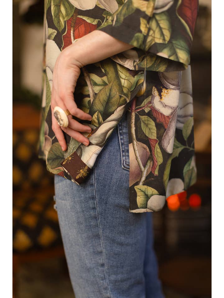 Market of Stars (Worldwide) - Vente Tunique – femme - Tunique Tee Luxe Fleur De Lune avec Imprimé Floral & Abeilles8