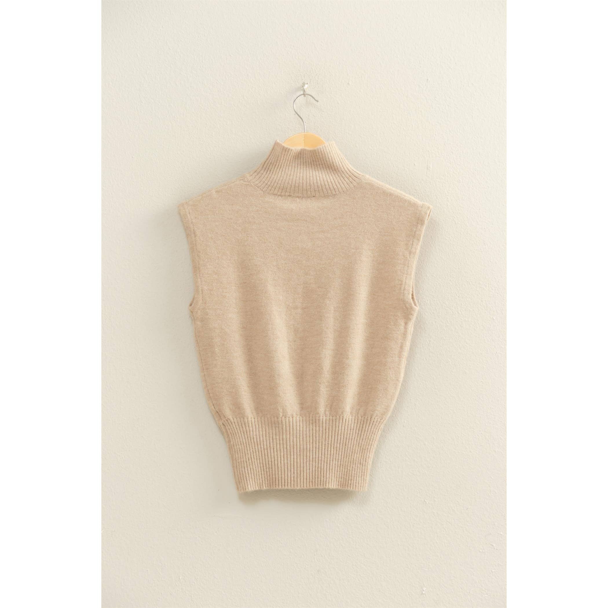 Double Zero – wholesale Pullovertröja - Dam – Ärmlös stickad topp med hög krage20