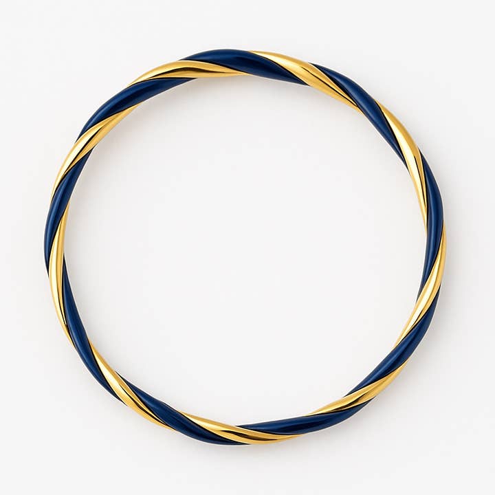 Blue Spiral Gold Nose ring for pierced and non pierced nose for wholesale by Ava’s Accessory Box