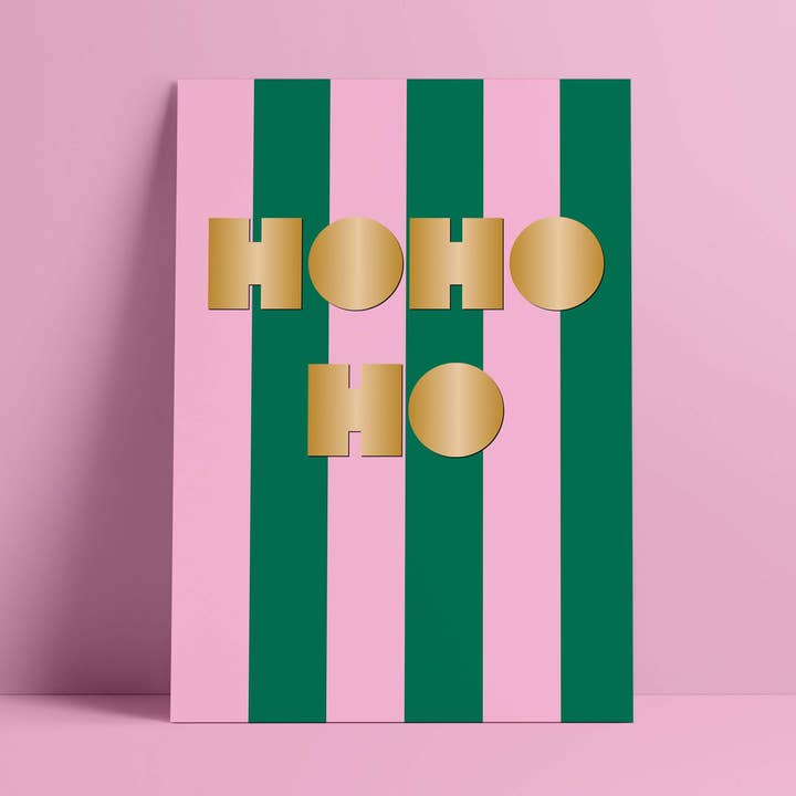 Postkort // HoHoHo guld for engroshandel hos Designfräulein