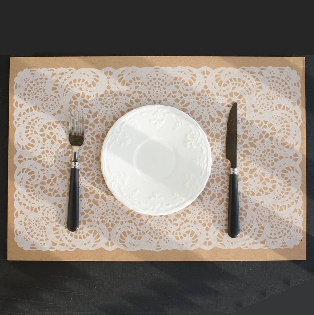 Ancesserie Letterpress – wholesale Disposable placemat – Lace Place Mats0