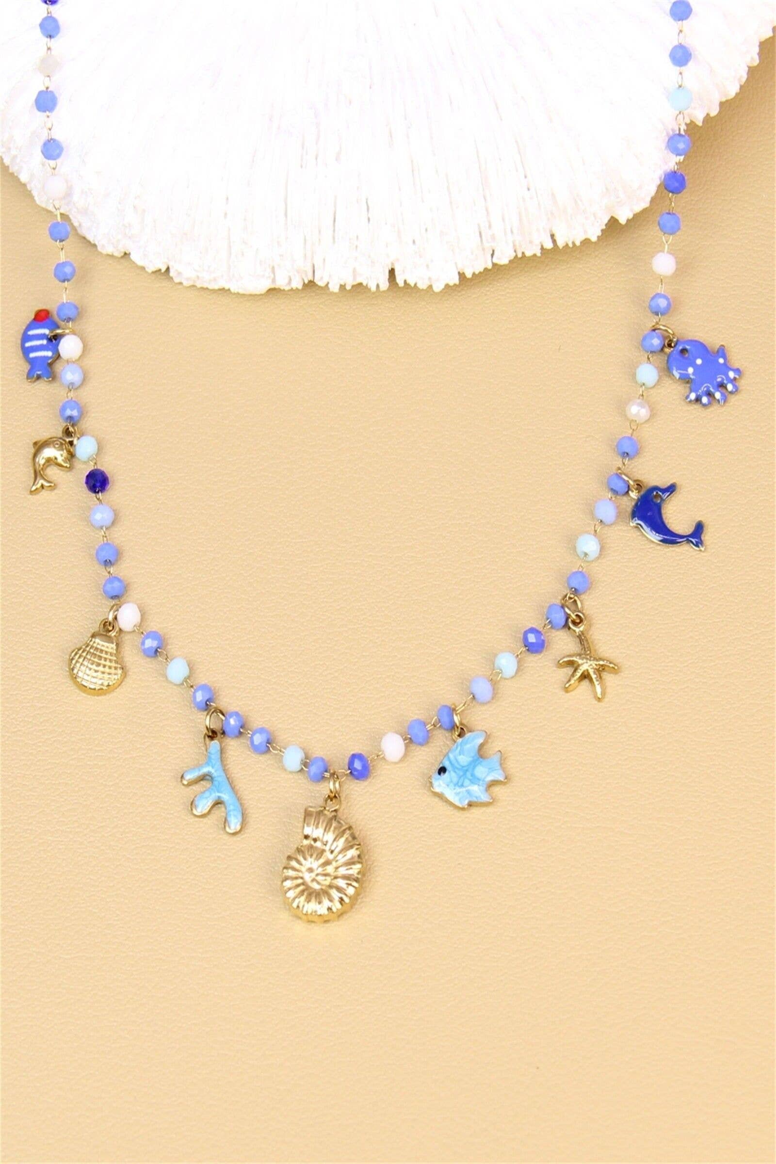 BELLISSIMA BIJOUX - Wholesale Kids Necklace - Kids - Ocean Pop Necklace Marine Charms & Stainless Steel Beads4