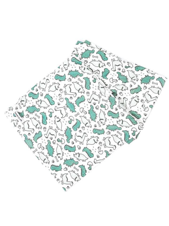 Dino Swaddle Blanket for wholesale by Luca + Luna LLC