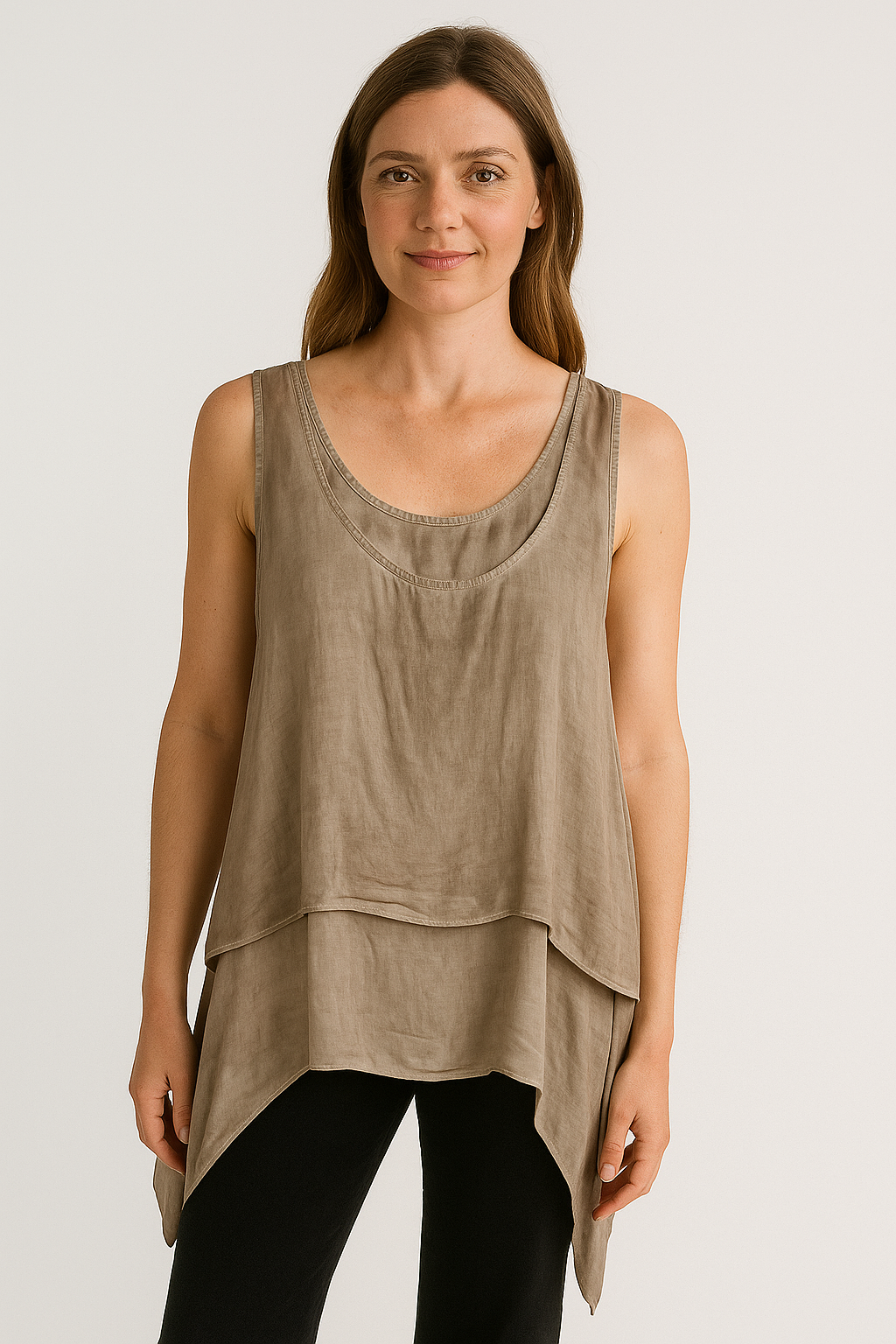 Lucy Sparks – wholesale Shirt – Women’s – COLD WASHED 2 PIECE SLEEVELESS TOP7