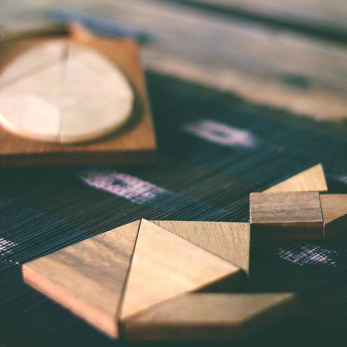 SMI Designs Wooden Puzzles - Wholesale Puzzle - Adult - Solid Wood Tangram Puzzle - Traditional Brain Teaser and Geometric Challenge