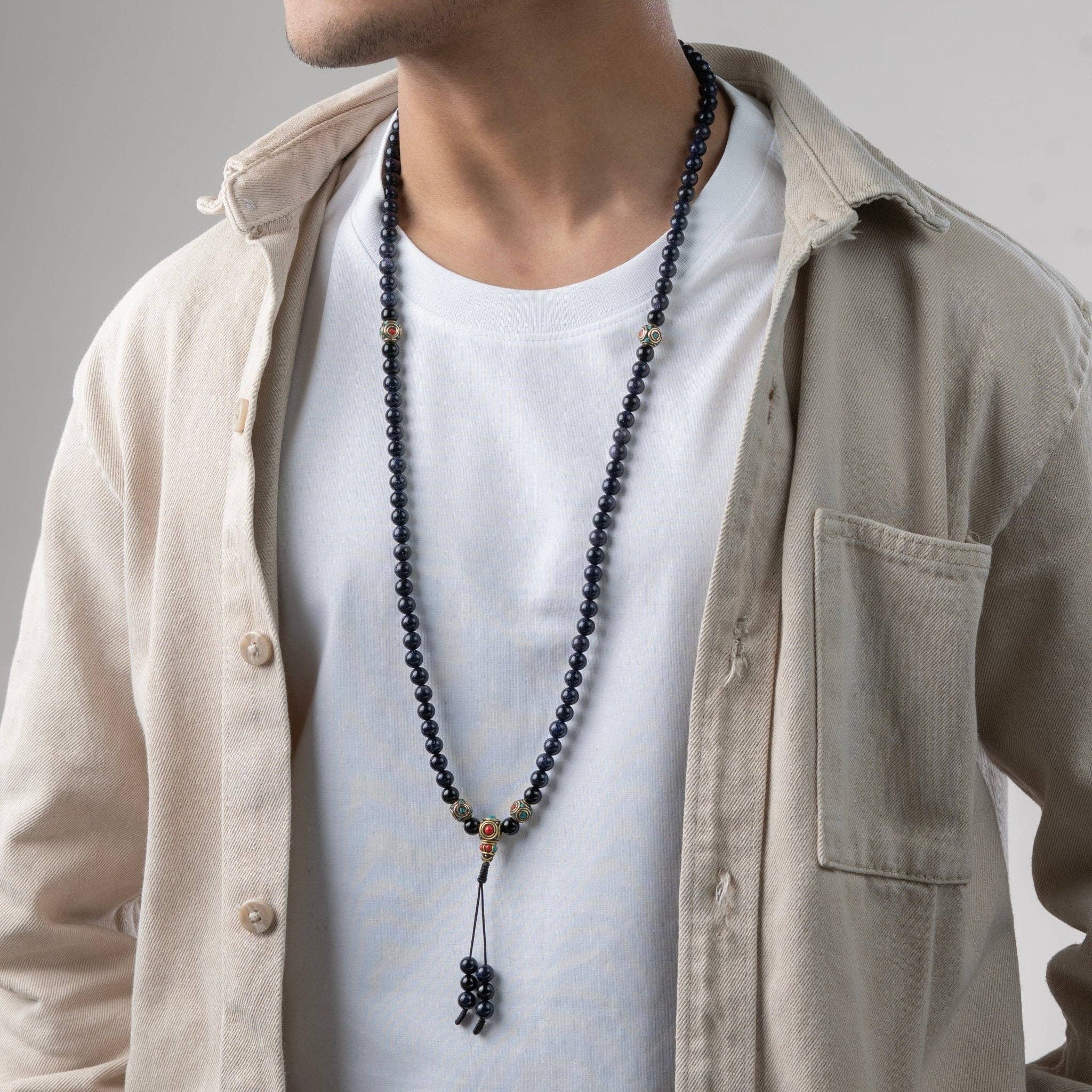 Art Of Tibet - Wholesale Prayer Beads Necklace - Sun Stone Leadership Mala2