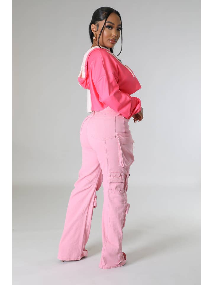 5besties inc - Wholesale Pants - Women's - MULTI POCKET FRONT DENIM CARGO PANTS