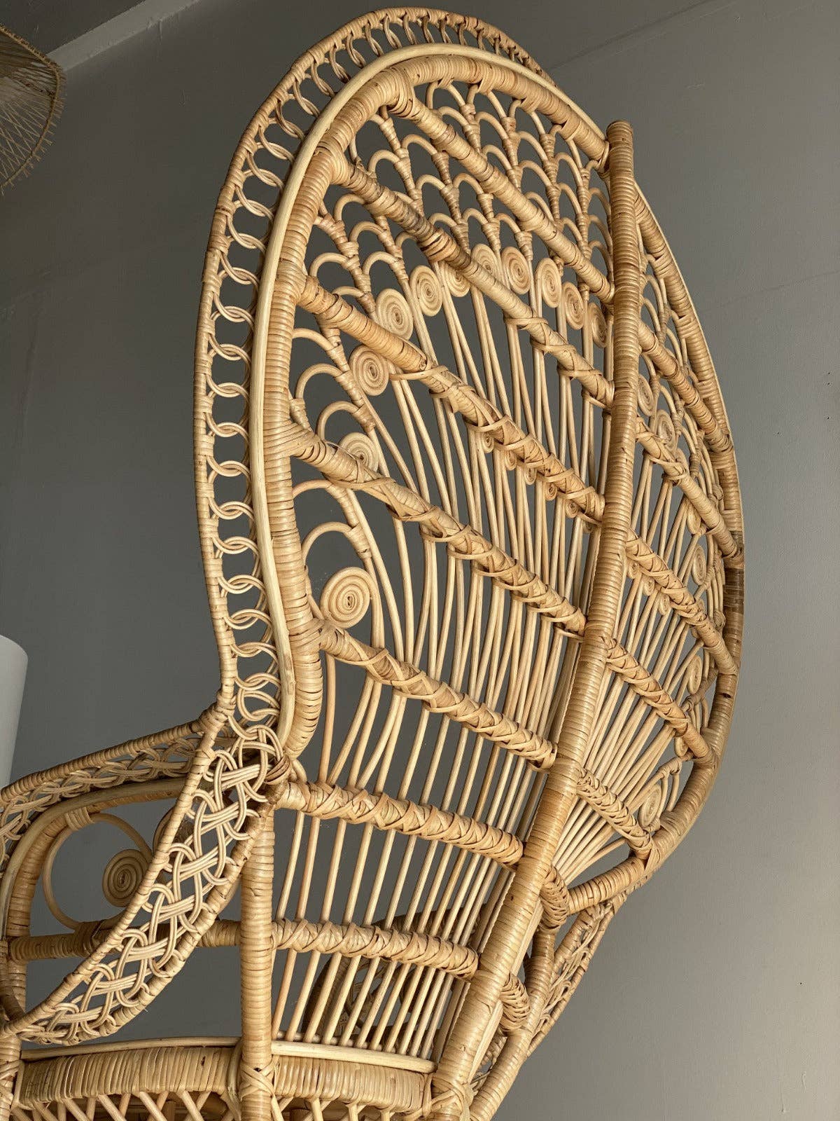 Office Objets - Wholesale Chair - Emmanuelle armchair in rattan with peacock patterns8