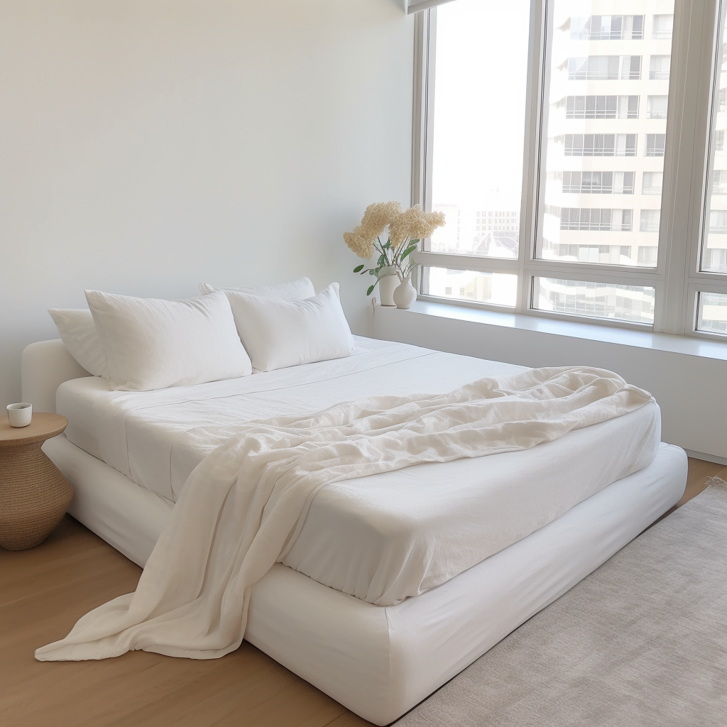 Q VITA - Vente Parures de lit - Parure de draps-housses en lin 100 % français (3 pièces)7