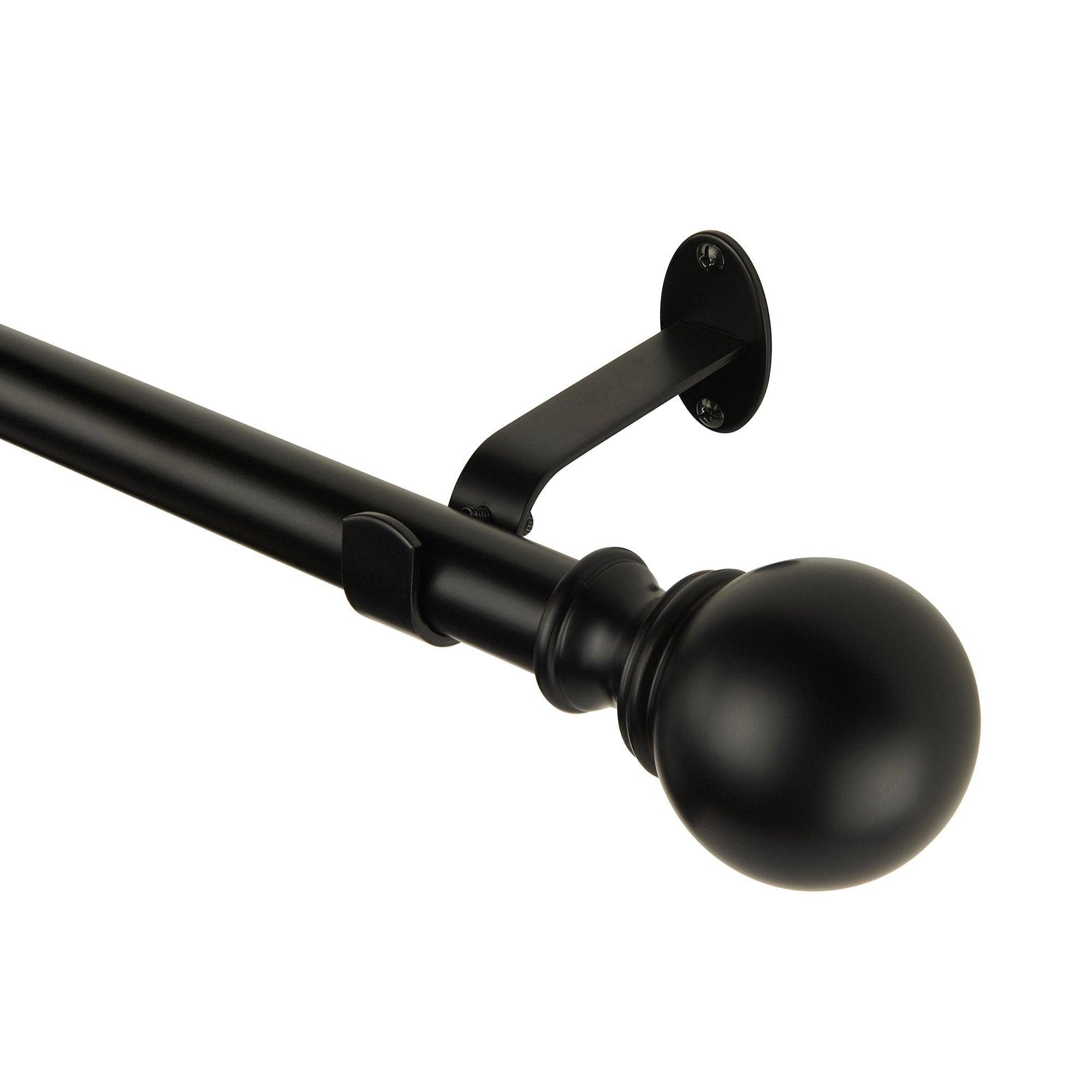 Threadmade Home - Wholesale Curtain Rod - Cordelia 1" Window Drapery Single Curtain Rod with Globe Ball Finial3