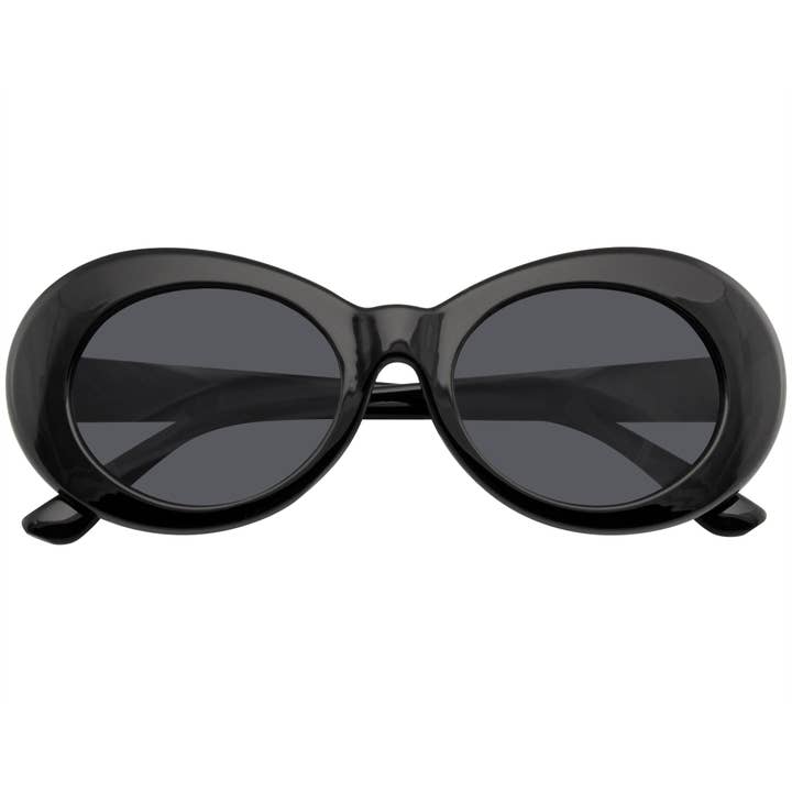 Emblem Eyewear - Wholesale Sunglasses - Women's - Retro Round Oval Clout Round 90's Gradient Lens Sunglasses