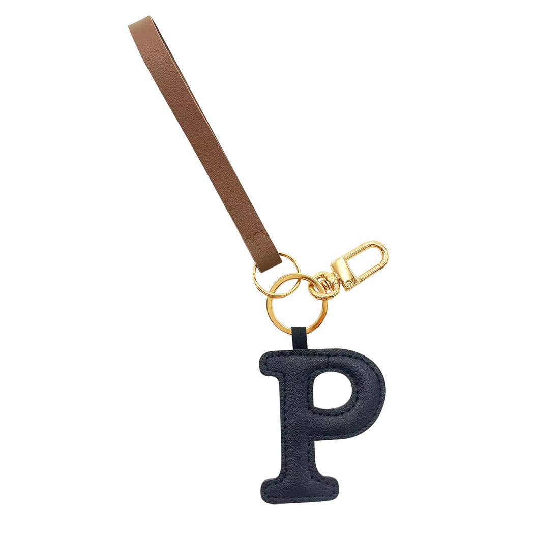 Fashion City – wholesale Keychain – Women's – Alphabet Faux Leather Key Chain Bag Charm2