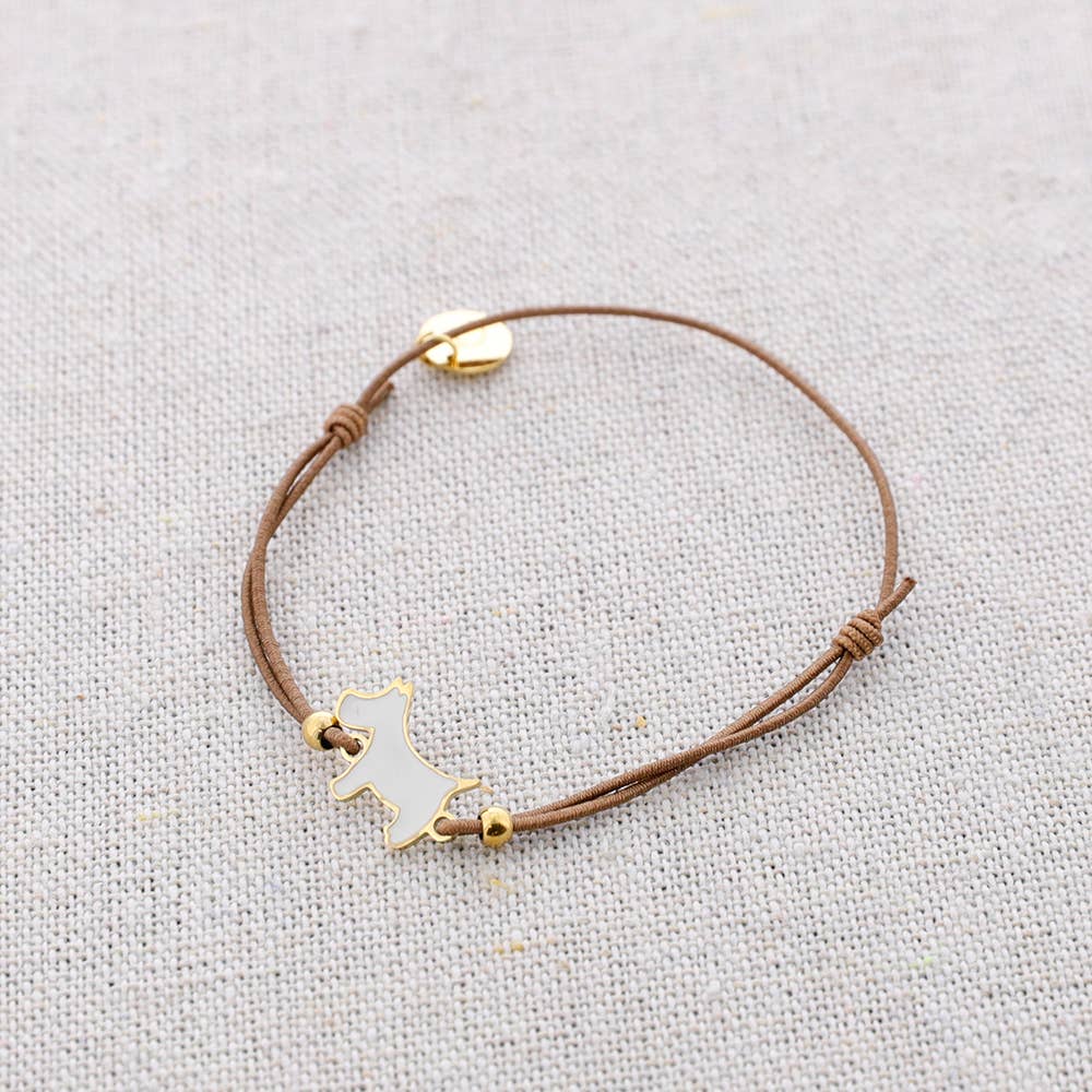 red Perrito Enamel Elastic Steel Bracelet for wholesale on Faire6