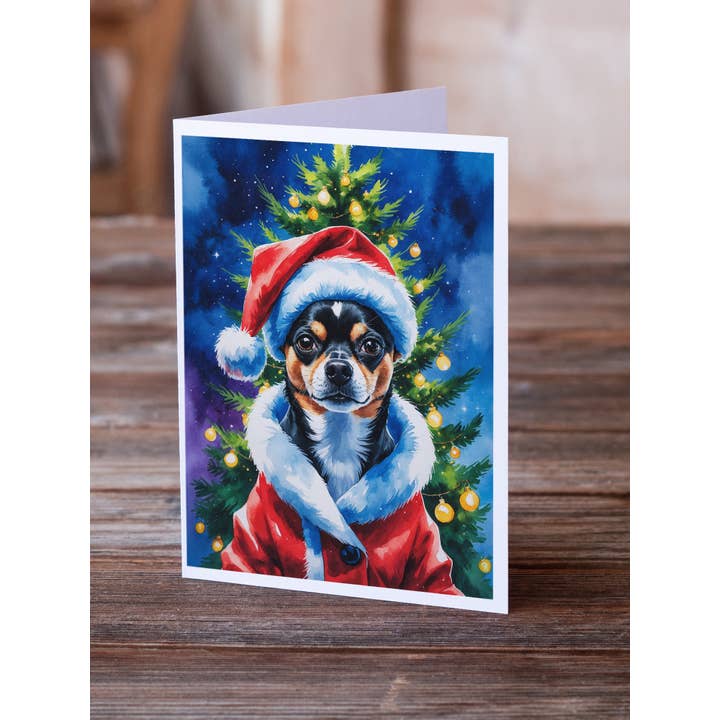 Cartões de Natal com Chihuahuas Preto e Castanho DAC8473 por atacado de Caroline's Treasures