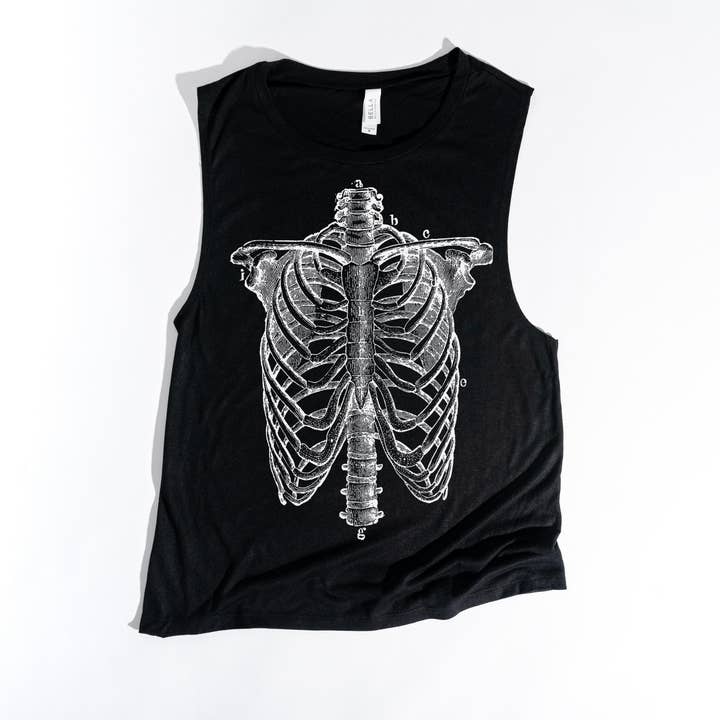 Skeleton Ribcage Muscle Tank for wholesale by McLaineO