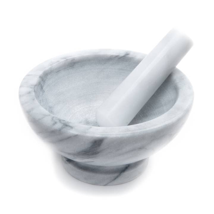Fox Run Large Marble Mortar and Pestle, 8.25" x 8.25" x 4" for wholesale by Fox Run Brands