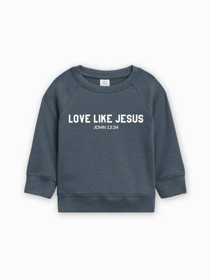 Verita Culture - Wholesale Sweatshirt - Kids - Love Like Jesus Christian Organic Cotton Toddler Kids Pullover4