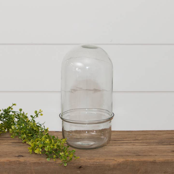 Audrey's Home & Gift - Wholesale Terrarium - Glass Cloche Terrarium With Glass Base (PC)1