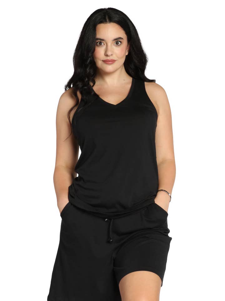Miami Style - Wholesale Tank Top - Women's - Missy V-Neck Tank Top 230M