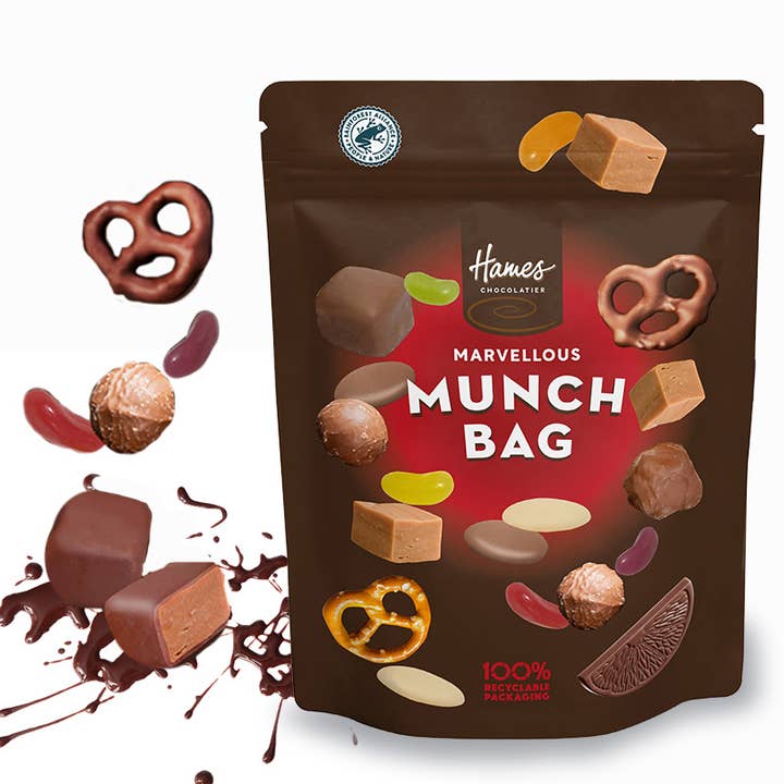 UK ONLY. Marvellous Munch Pouch for wholesale by Hames Chocolates