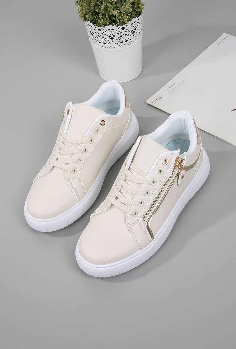 BELLICY / Cink-me - Wholesale Lifestyle Sneakers - Women's - Faux leather sneakers with lace-up or zip closure, DM-5391