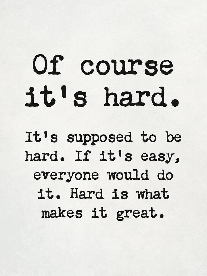 Of Course it's Hard Motivational Workout Sign for wholesale by Keep Calm Collection