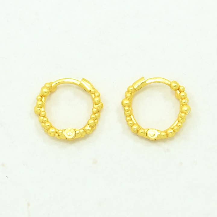 Schmuckoo Berlin - Wholesale Hoop Earrings - Bubble Hoop Earring Gold Plated