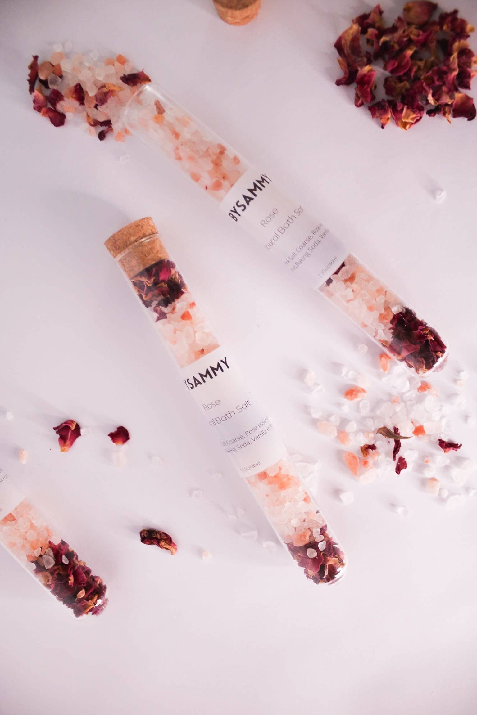 SamMade. - Wholesale Bath Soak/Milk - Rose Bath Soak Test Tube, Bath Salt, Party Favors3